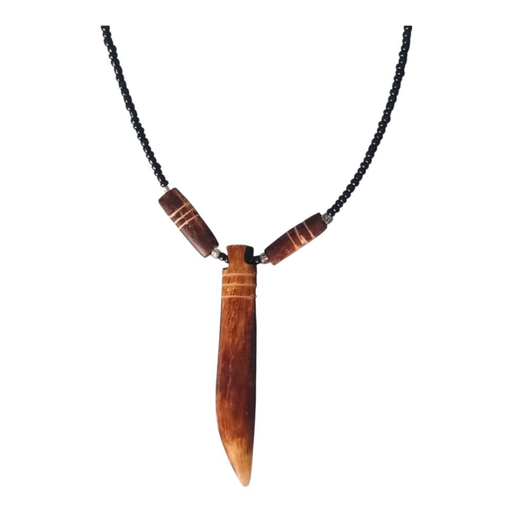 Handcrafted Wooden Pendant Necklace - Picture 4 of 4
